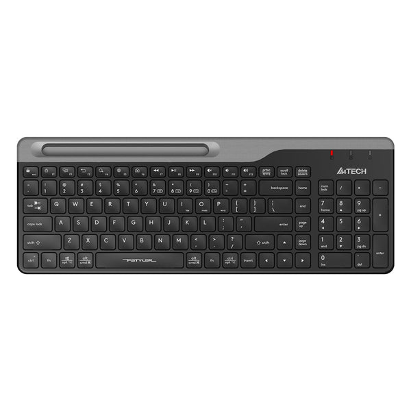 A4Tech FBK25 QuietKey Bluetooth & 2.4G Wireless Keyboard — front product view