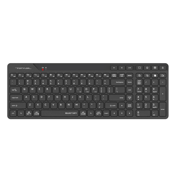 A4Tech FBK27C AS Bluetooth & 2.4G Rechargeable Wireless Keyboard — front product view