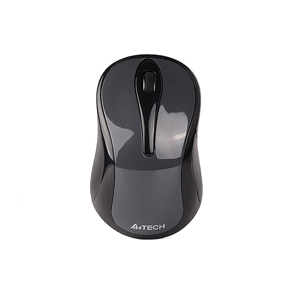 A4Tech G3-280NS 2.4G Optical Wireless Mouse, Silent Clicks, Glossy Grey — front product view