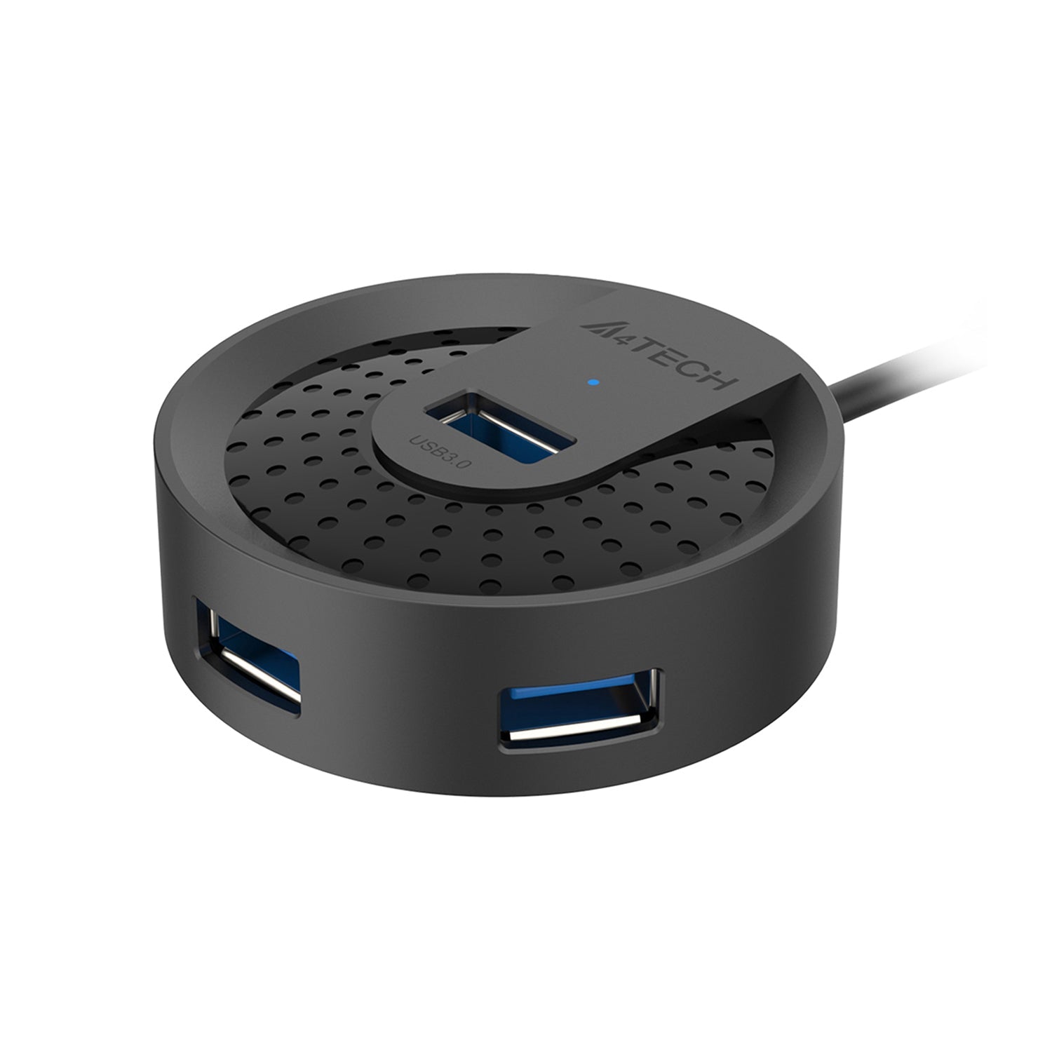 A4Tech HUB-30 4-Ports USB 3.0 HUB Black — front product view