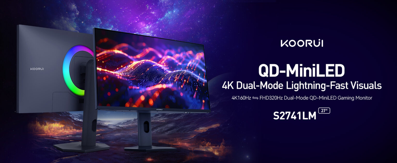 KOORUI 27" 4K 160Hz |Mini LED|  Gaming Monitor S2741LM | HDR 1400 IPS 1ms