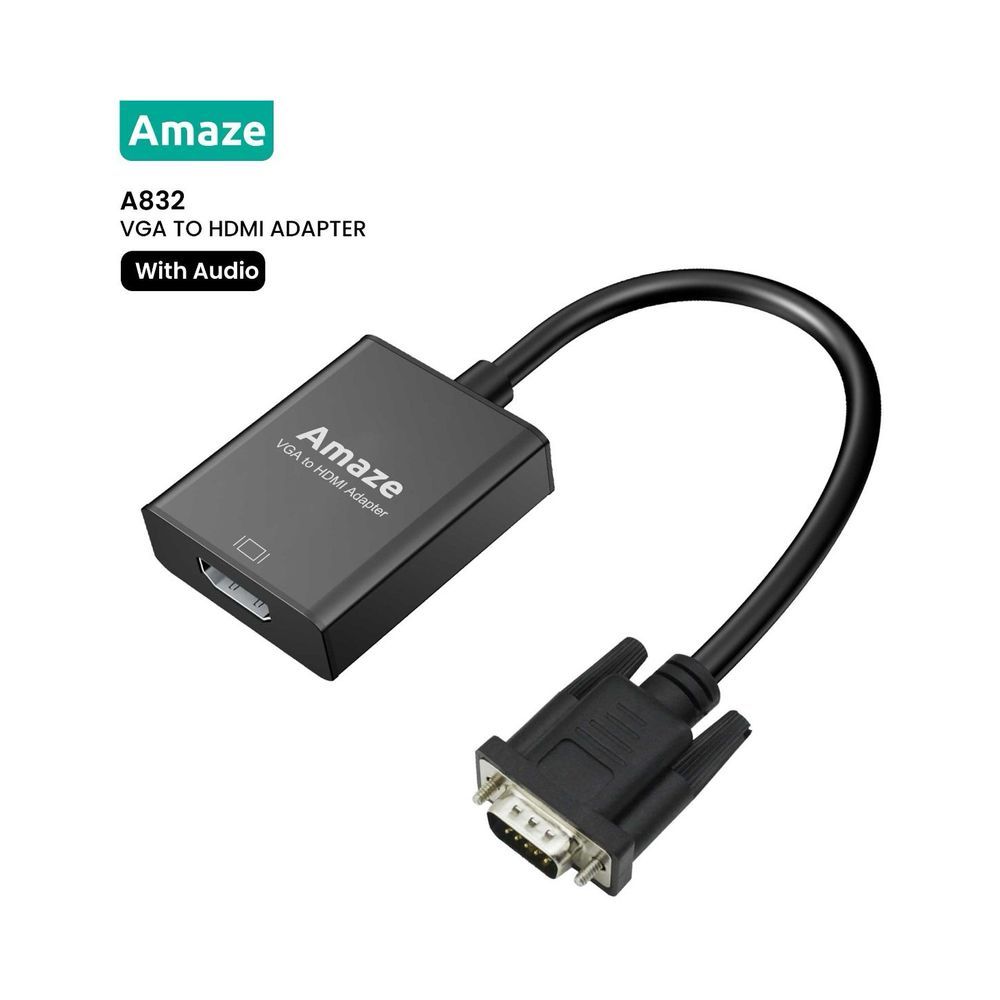 AMAZE A832 VGA TO HDMI WITH AUDIO ADAPTER