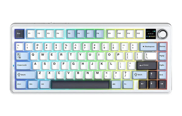 AUL-F75MAX-1158 — AULA F75 Max — Glacier Blue + Dark Purple | Reaper Switch