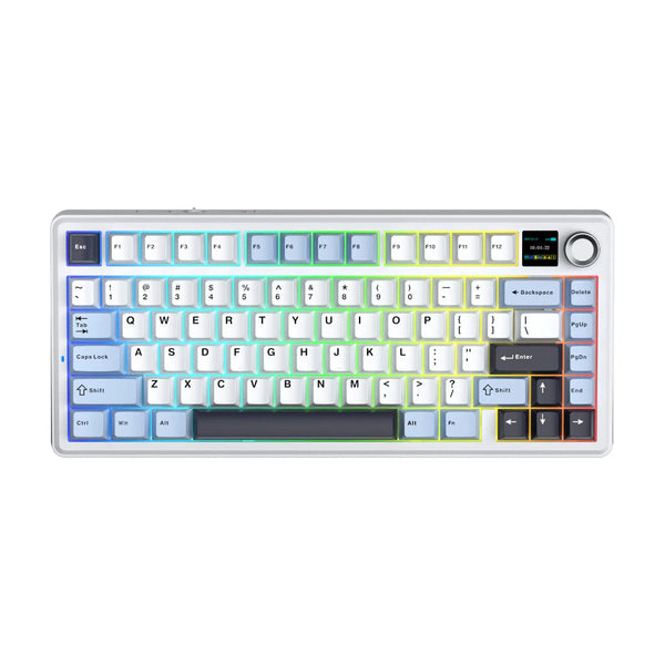 AULA F75MAX 75% tri-mode gasket keyboard with TFT screen