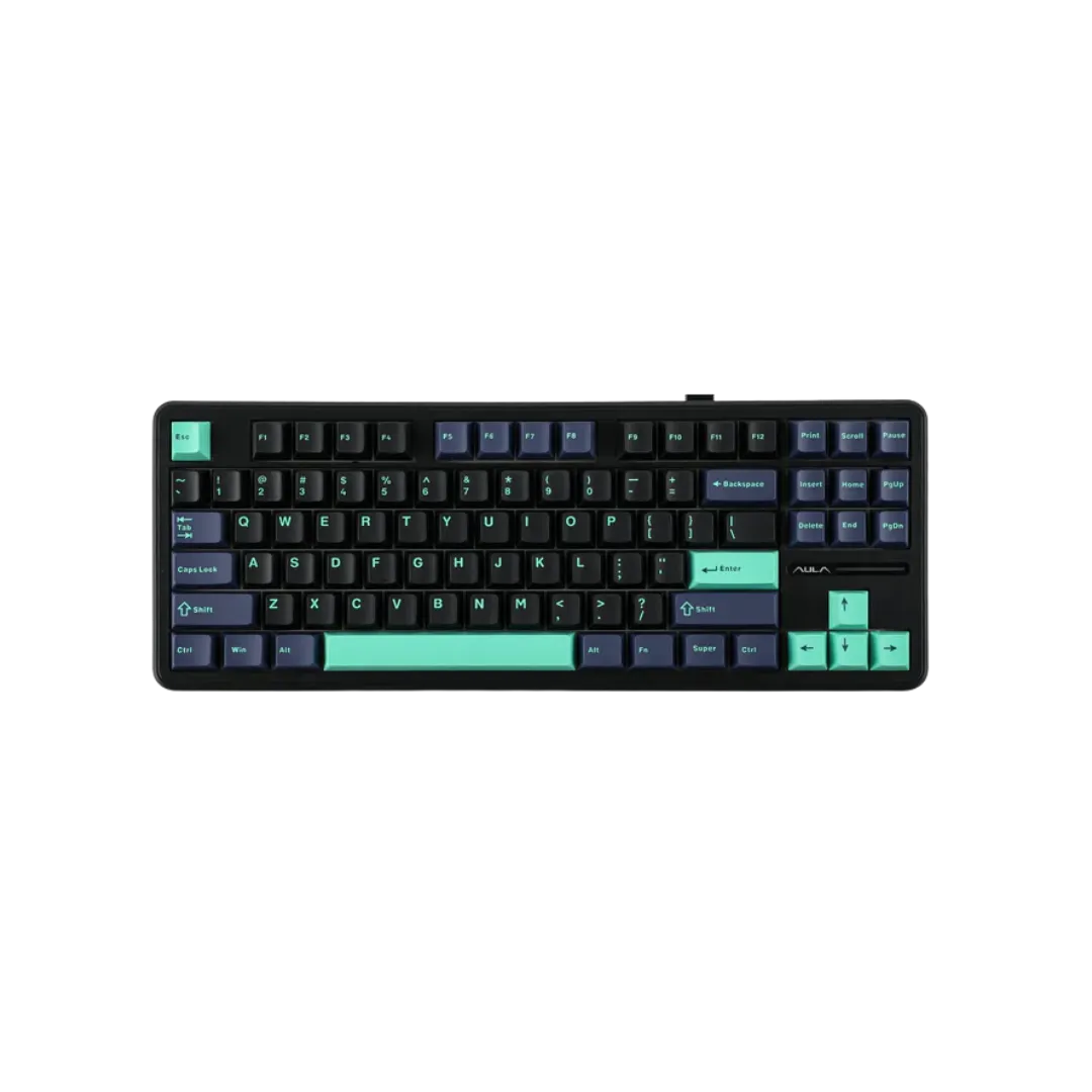 AULA F87PRO V2 TKL tri-mode gasket keyboard with dot-matrix display