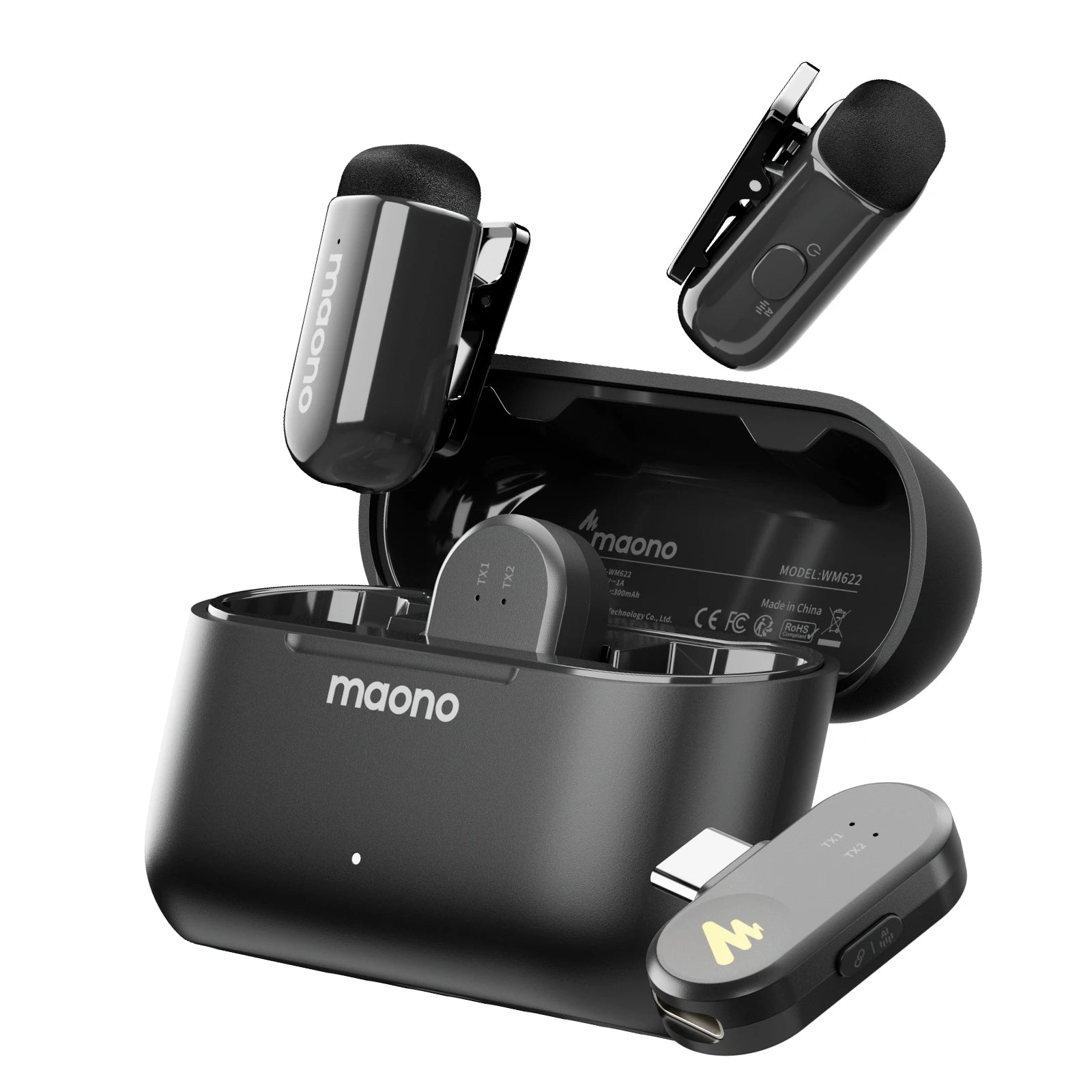 MAONO WAVE T1 MINI PBC2 TYPE-C & LIGHTNING RECEIVER MICROPHONE