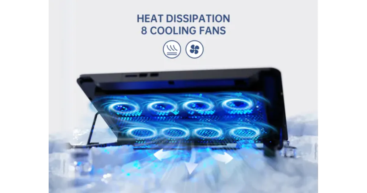 Rapoo CF300 cooling pad with laptop