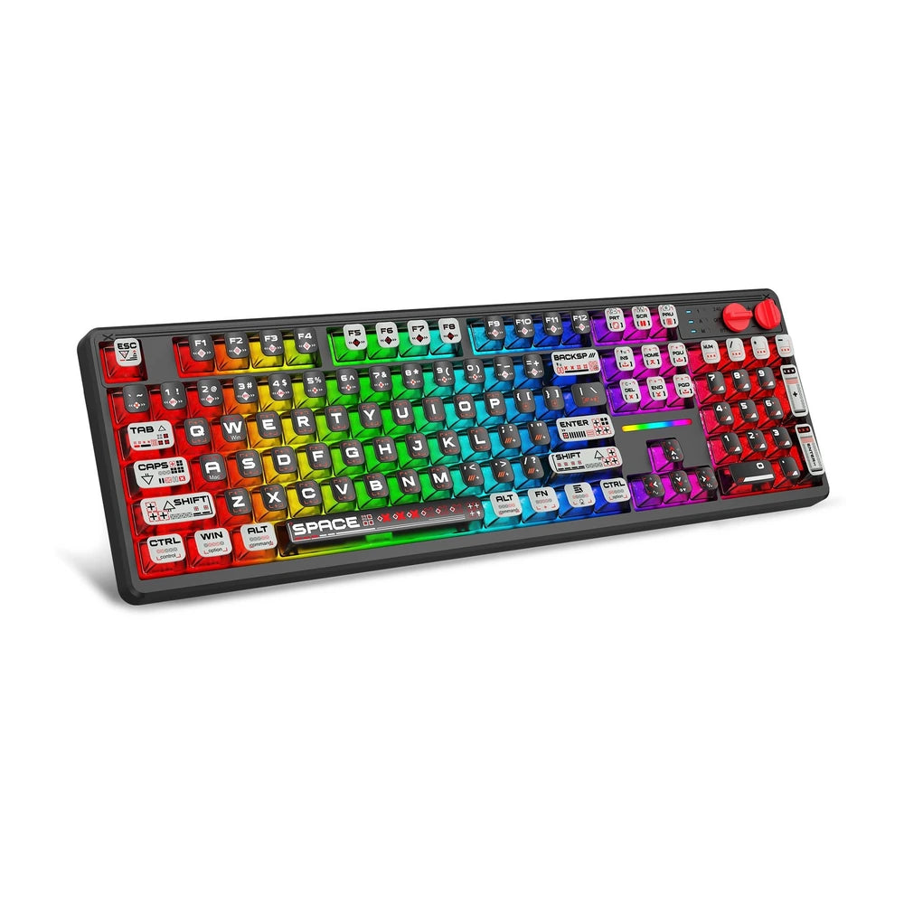 E-YOOSO Z-104 Tri-Mode RGB Mechanical Keyboard Transparent Black Grey