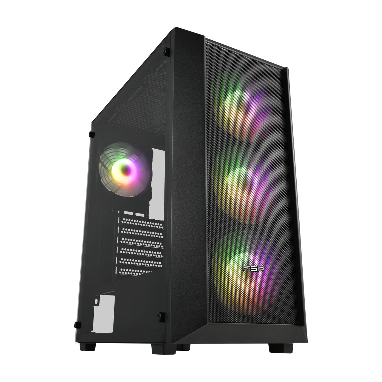 FSP CMT218 Tempered Glass 4 ARGB Fans Gaming Casing With 650W Bronze