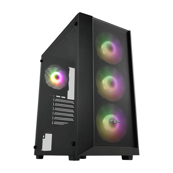 FSP CMT218 Tempered Glass 4 ARGB Fans Gaming Casing With 650W Bronze - Gaming Wala Bhai