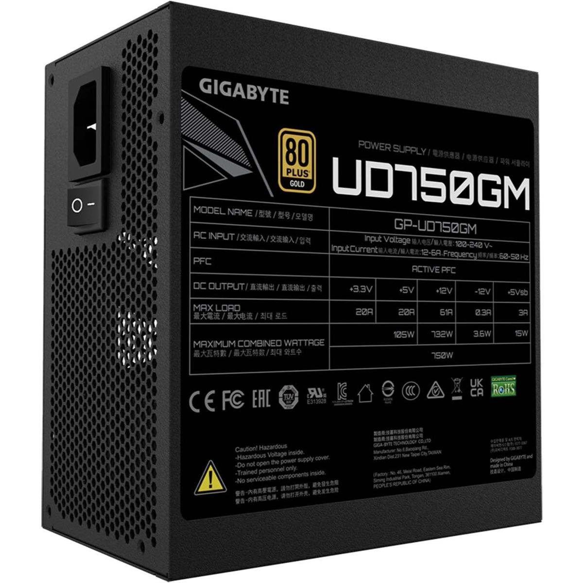 Gigabyte UD750GM PG5 750W 80 Plus Gold Fully Modular Power Supply