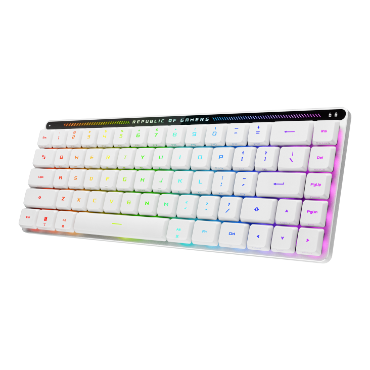 ASUS ROG Falchion RX Low Profile M603 65% Tri-Mode Optical Keyboard — official product view
