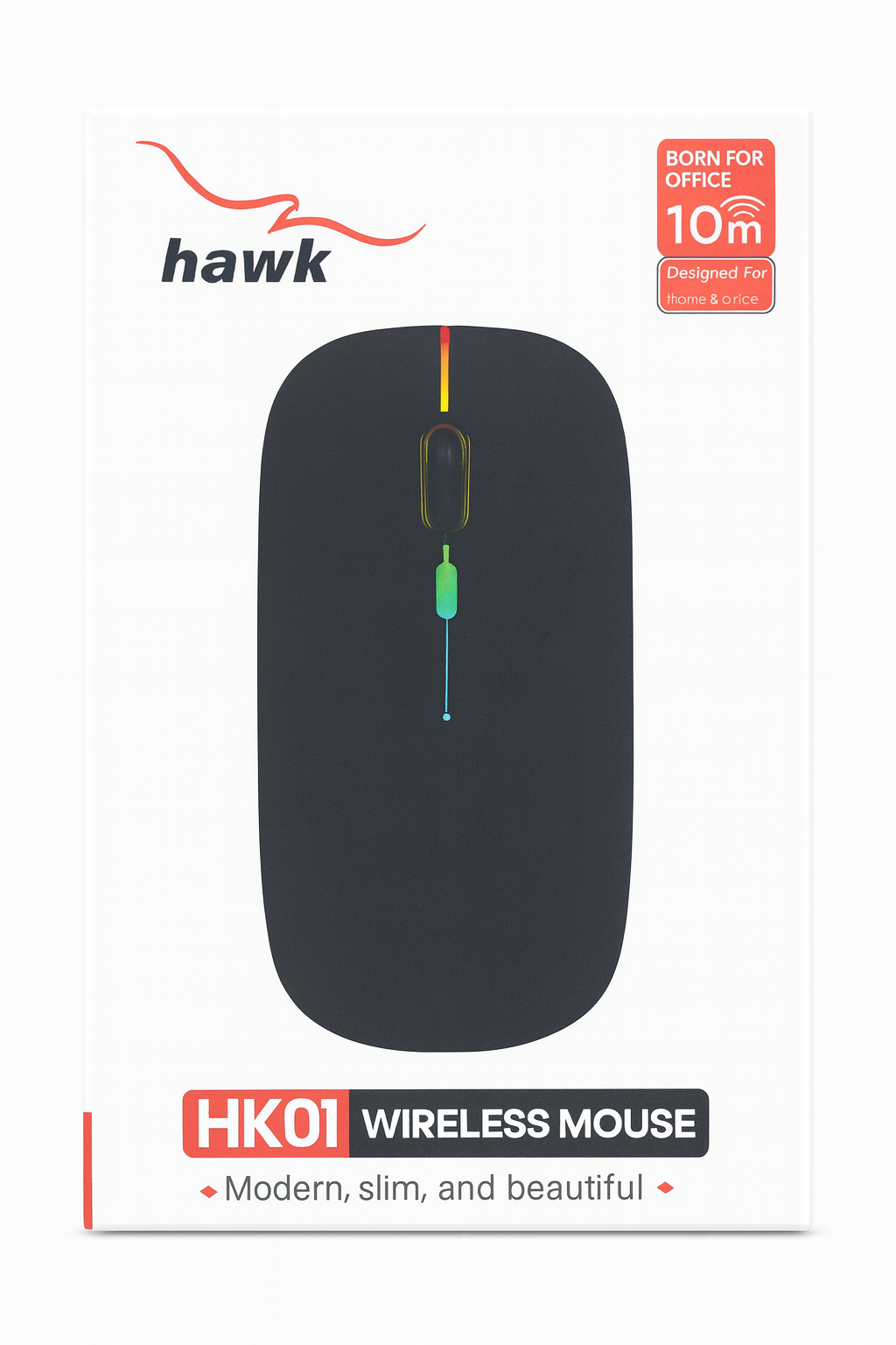 Hawk HK01 Bluetooth Dual-Mode Rechargeable RGB Silent Click Mouse