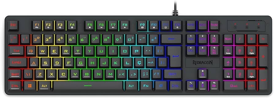 Redragon K521 NETHERBANE Full Size RGB Wired Membrane Gaming Keyboard