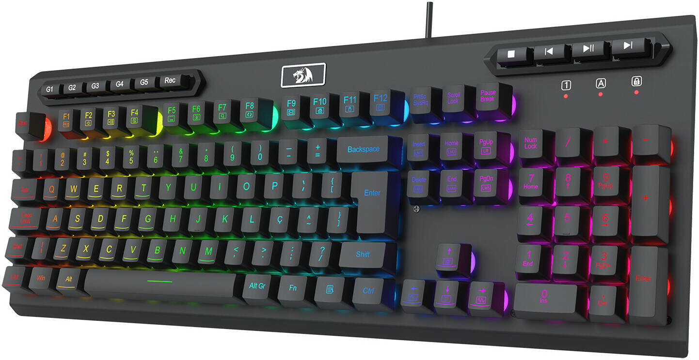Redragon K521 NETHERBANE Full Size RGB Wired Membrane Gaming Keyboard