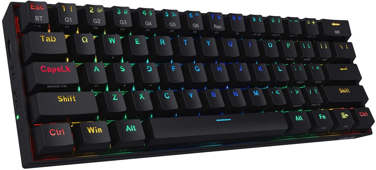 Redragon Draconic K530 Pro RGB Wireless 60% Compact Mechanical Gaming Keyboard - Black