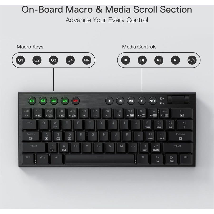 Redragon K632 Horus mini Pro 60% RGB 3-Mode Wireless Keyboard