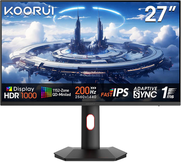 KOORUI S2721PM 27-inch QHD 200Hz Mini-LED gaming monitor — front view