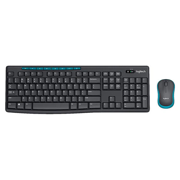 Logitech MK275 Wireless Keyboard & Mouse Combo - Black / Blue - Gaming Wala Bhai
