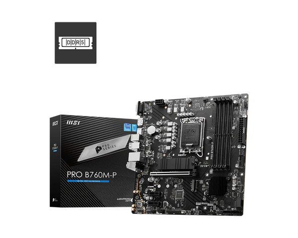 MSI PRO B760M-P DDR5 motherboard with retail box