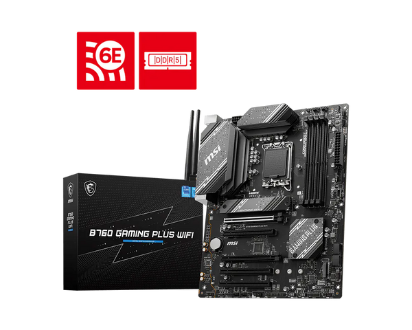 MSI B760 GAMING PLUS WIFI motherboard with retail box