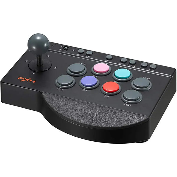 PXN 0082 arcade stick with joystick and eight buttons on white background