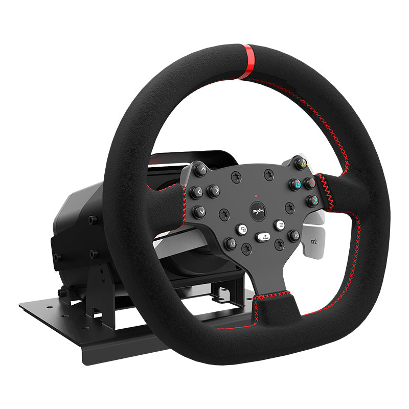 PXN V10 force feedback racing wheel on white background