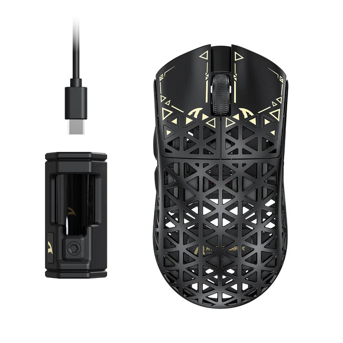 Attack Shark R5 Ultra Wireless 8K Carbon Fiber Gaming Mouse – Black/White (PAW3390MAX Sensor)