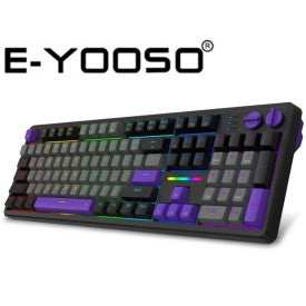 E-YOOSO Z-104 RGB Mechanical Keyboard Grey Black Purple