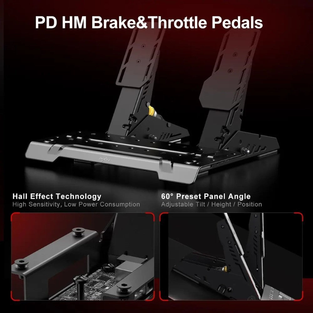 PXN VD6 Direct Drive Servo Bundle – Motor Base, Steering Wheel, Padels, Desk Mounting Clamp