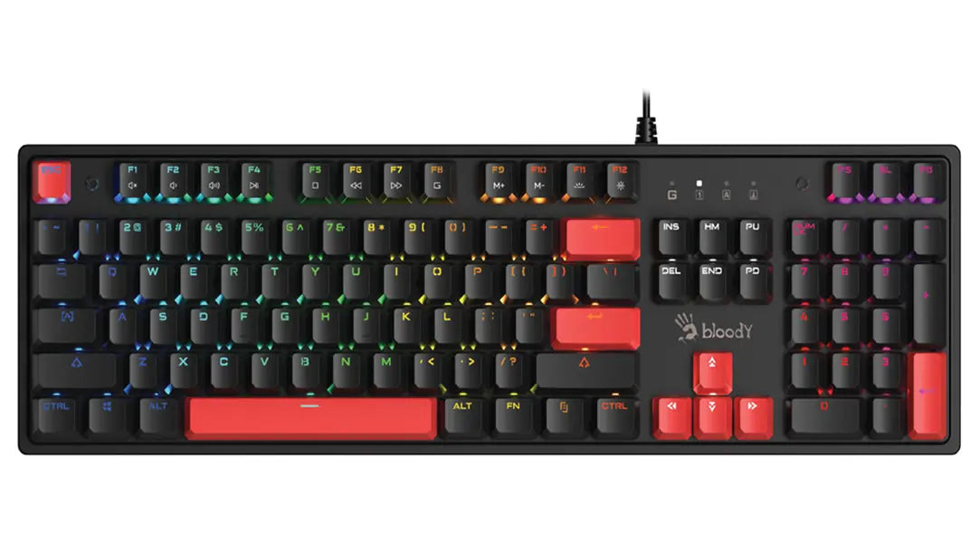 Bloody S520N RGB Mechanical Switch Gaming Keyboard - Fire Black