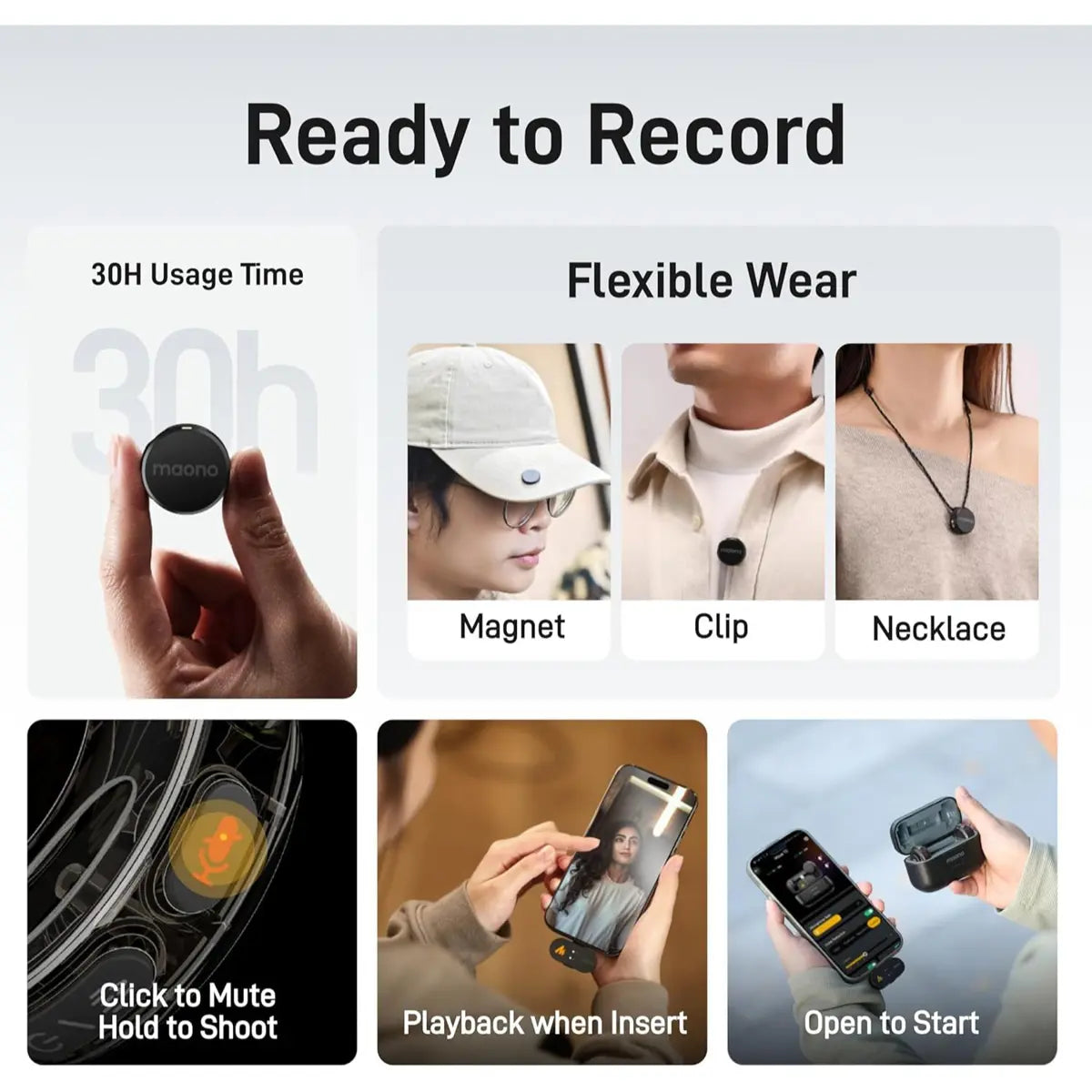 MAONO WAVE T5 PC2 TYPE-C RECEIVER MICROPHONE