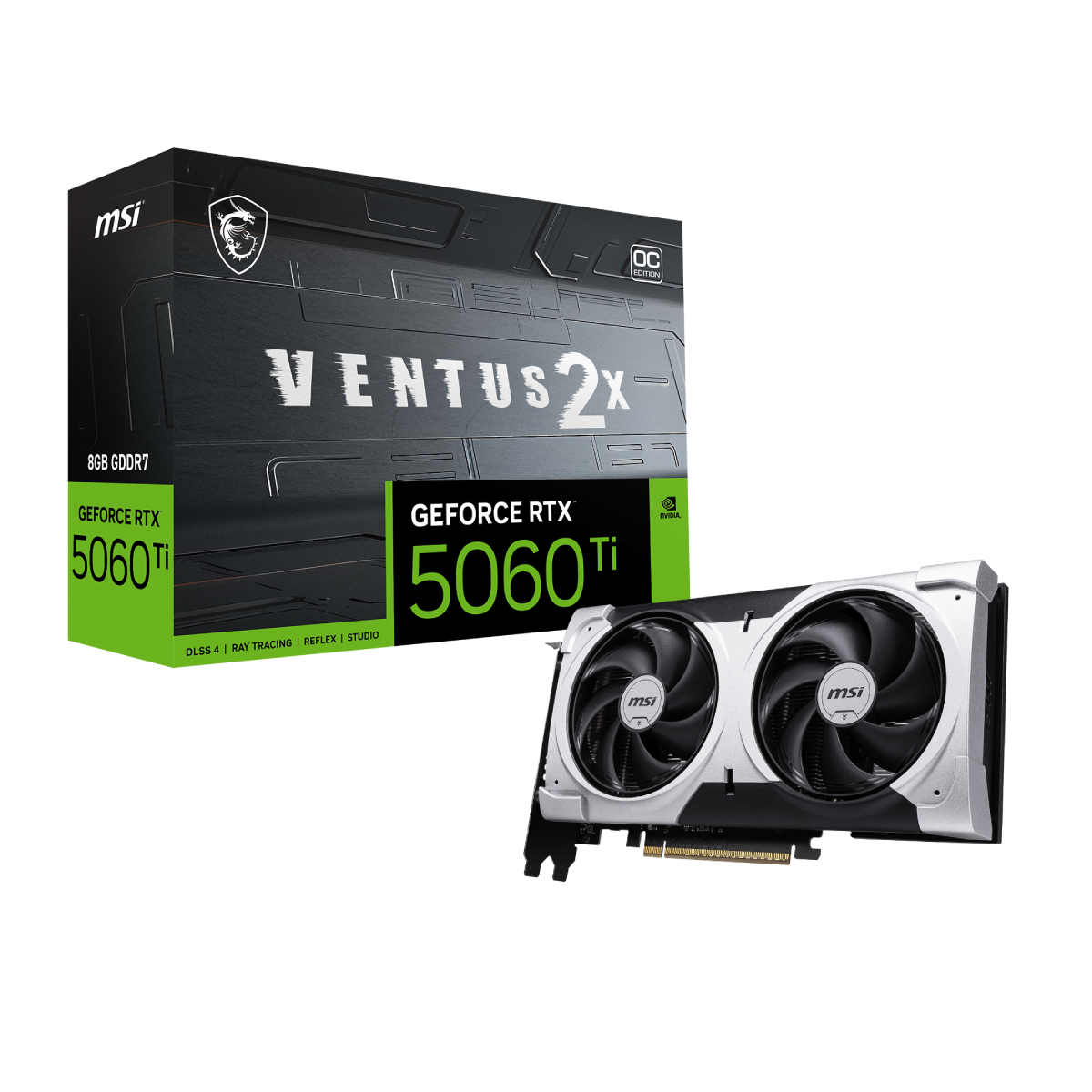 MSI GeForce RTX 5060 Ti VENTUS 2X 8G OC PLUS Graphics Card product image