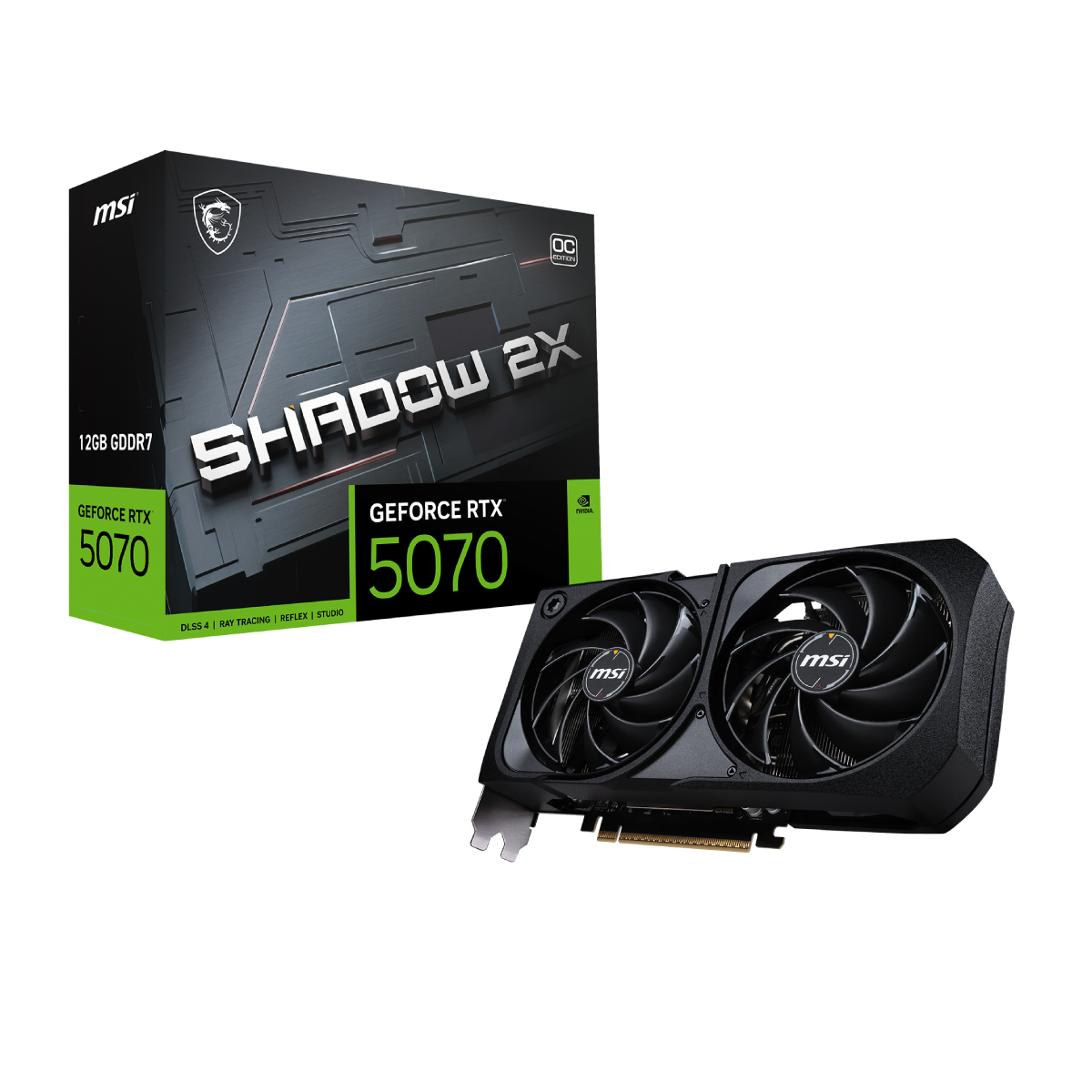 MSI GeForce RTX 5070 SHADOW 2X 12G OC Graphics Card product image