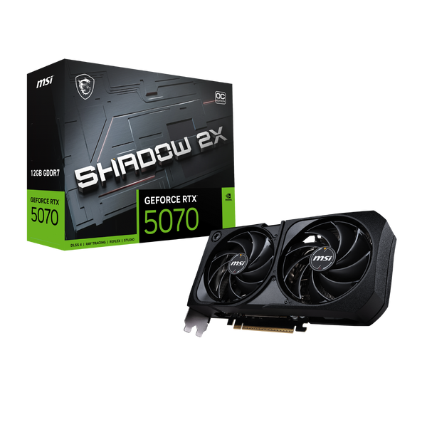 MSI GeForce RTX 5070 SHADOW 2X 12G OC Graphics Card product image