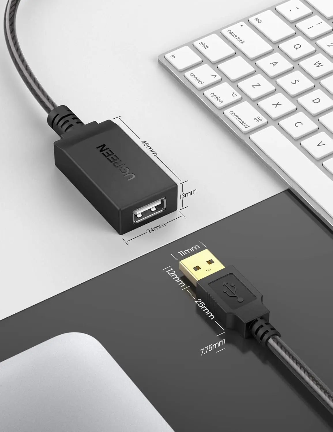 UGREEN 10m USB 2.0 Active Extension Cable (10321) — connection and usage detail 1