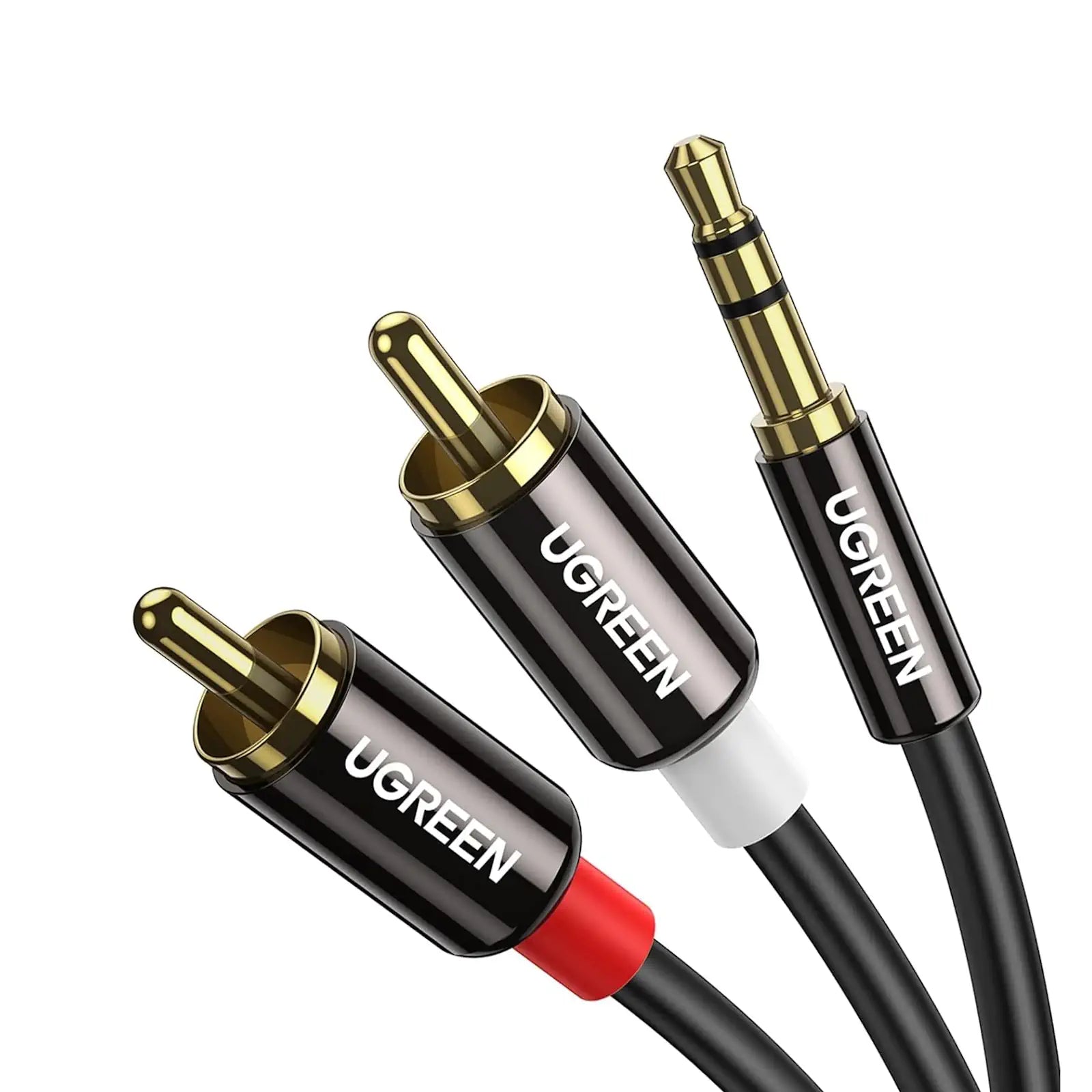 UGREEN 10590 Aux Audio 3.5mm to RCA Cable HiFi Sound (3 Meter) — product view