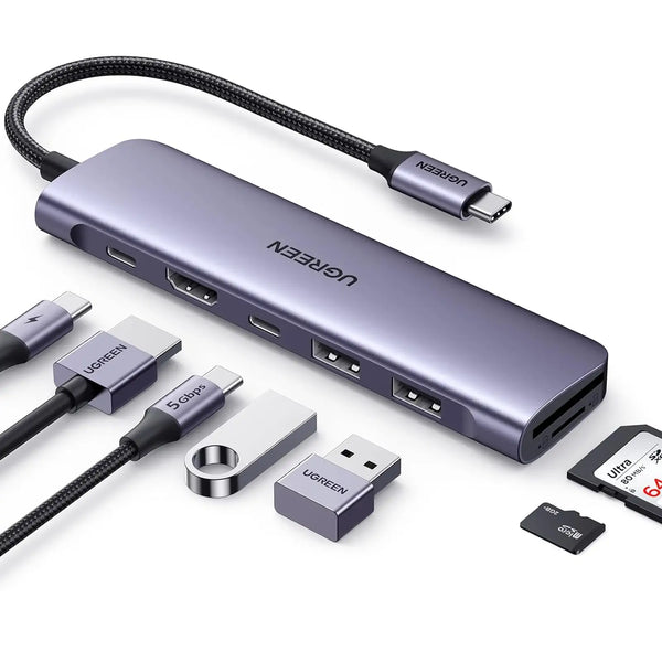 UGREEN 15214 Revodok 1071 USB-C Hub 7-in-1 Dock with 4K HDMI, 100W PD — product view