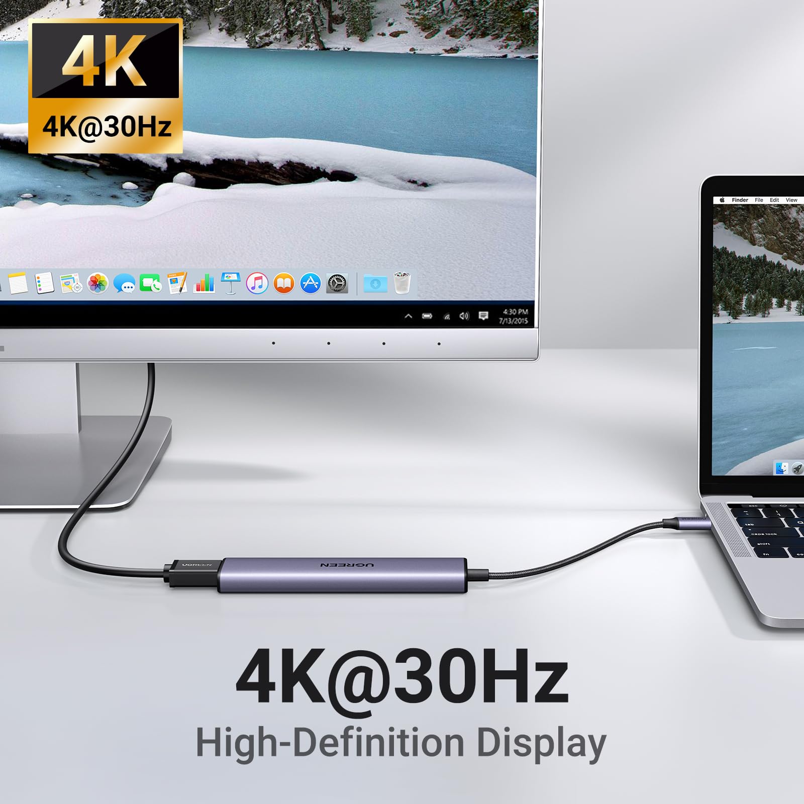 UGREEN 5-in-1 USB-C Hub — connection and usage detail 3