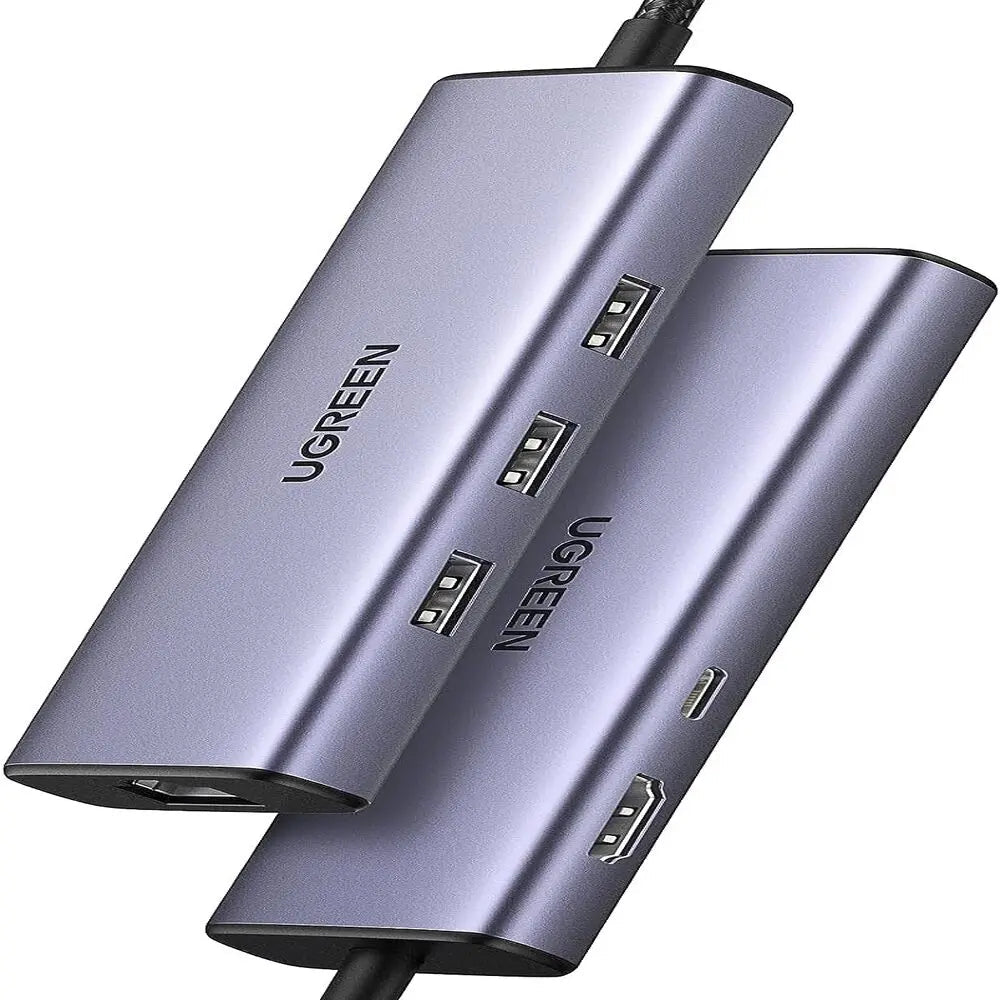 UGREEN 15598 6-in-1 USB-C Hub, 4K30, Gigabit LAN — connection and usage detail 1