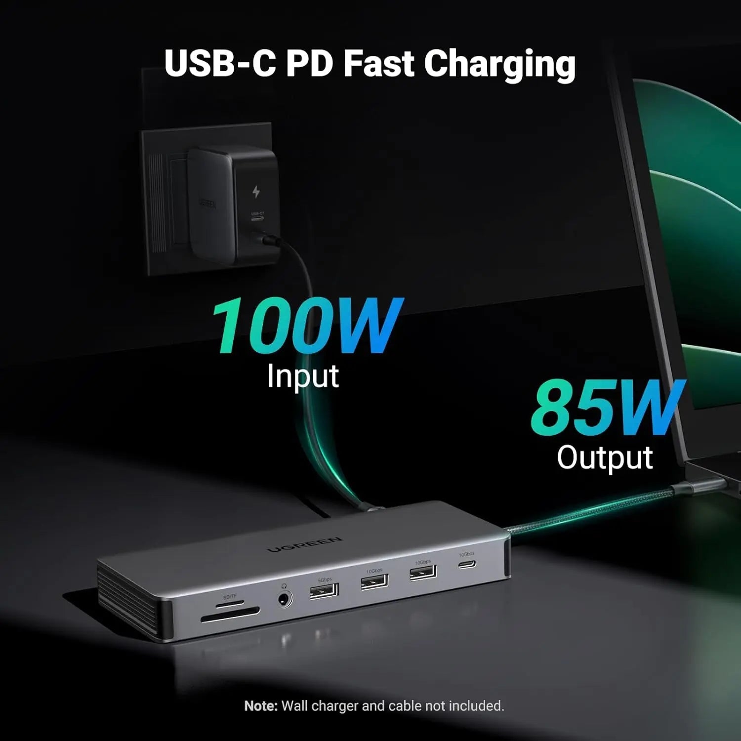 UGREEN 13-in-1 Triple-Display USB-C Dock with 10Gbps USB (15978) — connection and usage detail 3