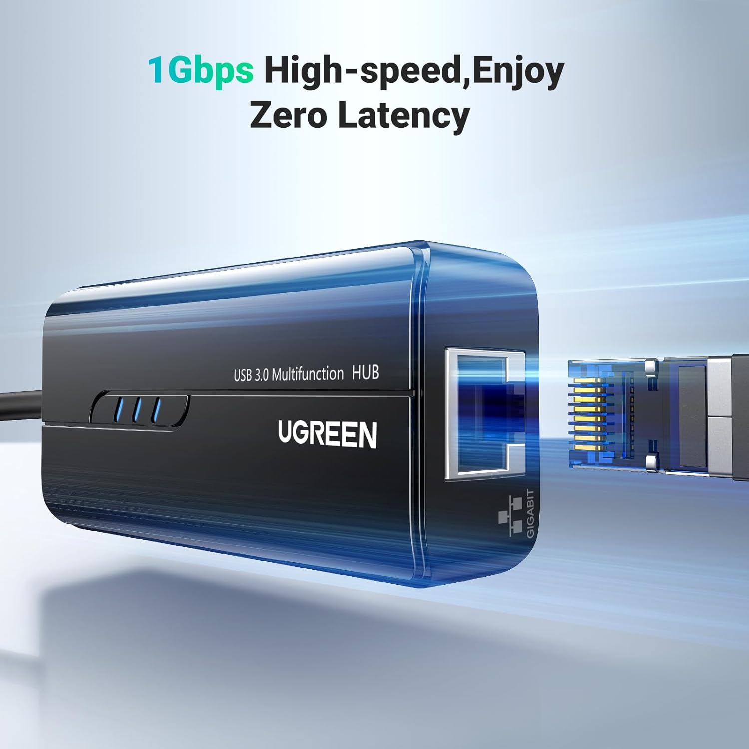 UGREEN 20265 USB 3.0 Hub with Gigabit Ethernet — connection and usage detail 2