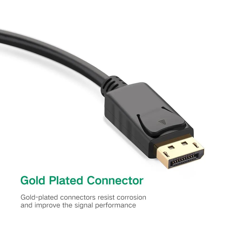 UGREEN DisplayPort to VGA Adapter DP Male to VGA Female Converter 1080P 60Hz Durable ABS Case Monitor Projector HDTV (20415) — connection and usage detail 2