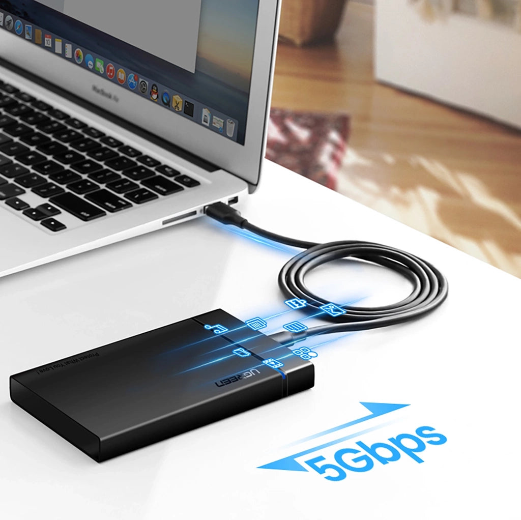 UGREEN US184 USB-A to USB-C 5Gbps Cable, 1m (20882) — connection and usage detail 1