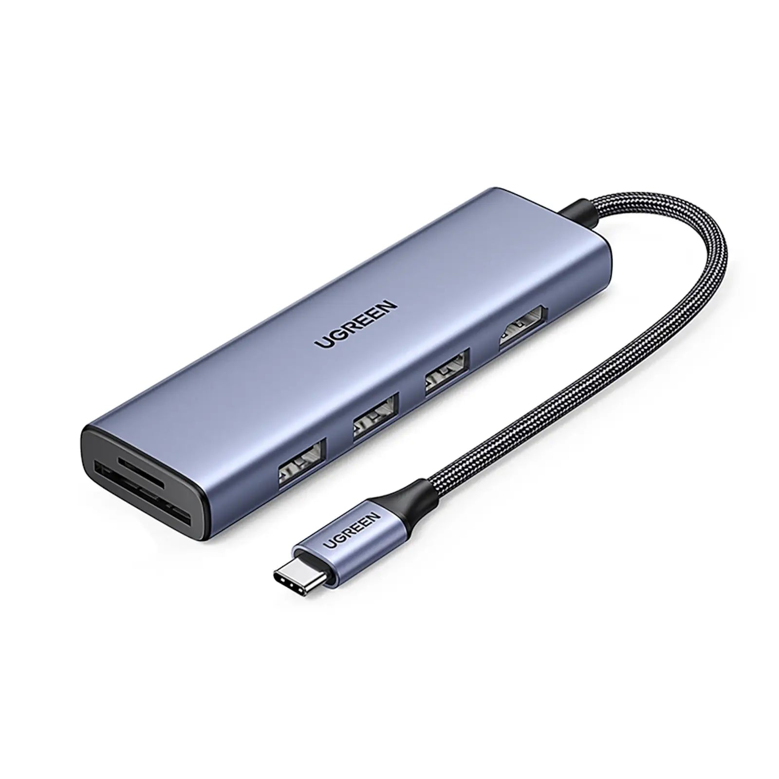 UGREEN 20956A 6-in-1 USB-C Hub 4K HDMI, 3 USB 3.0 Ports, SD &amp; TF Card Readers — product view
