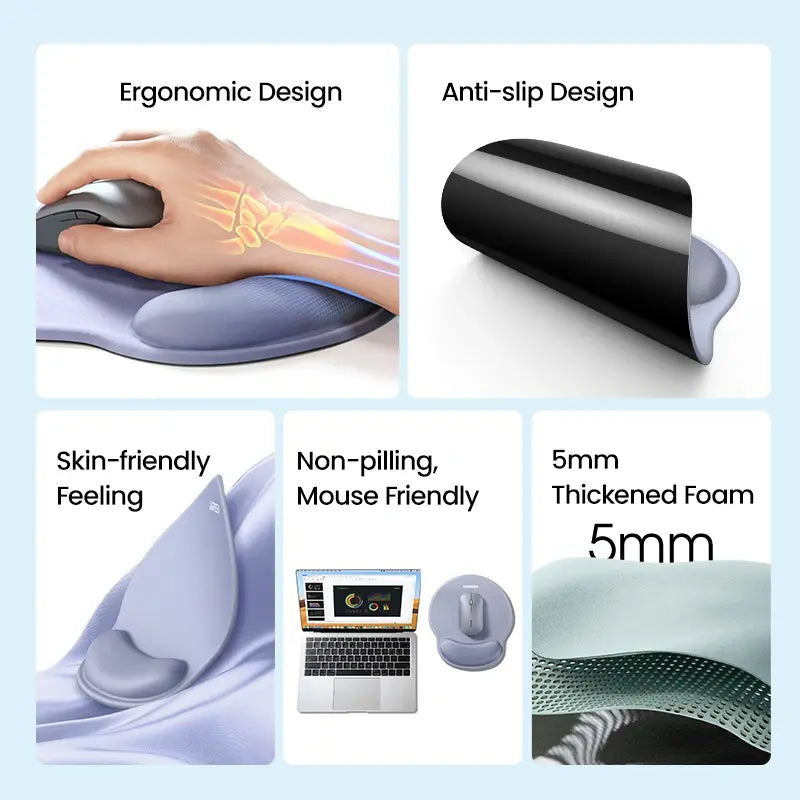 UGREEN LP668 Ergonomic Mouse Pad with Wrist Rest (25245/25243/25244) — connection and usage detail 2