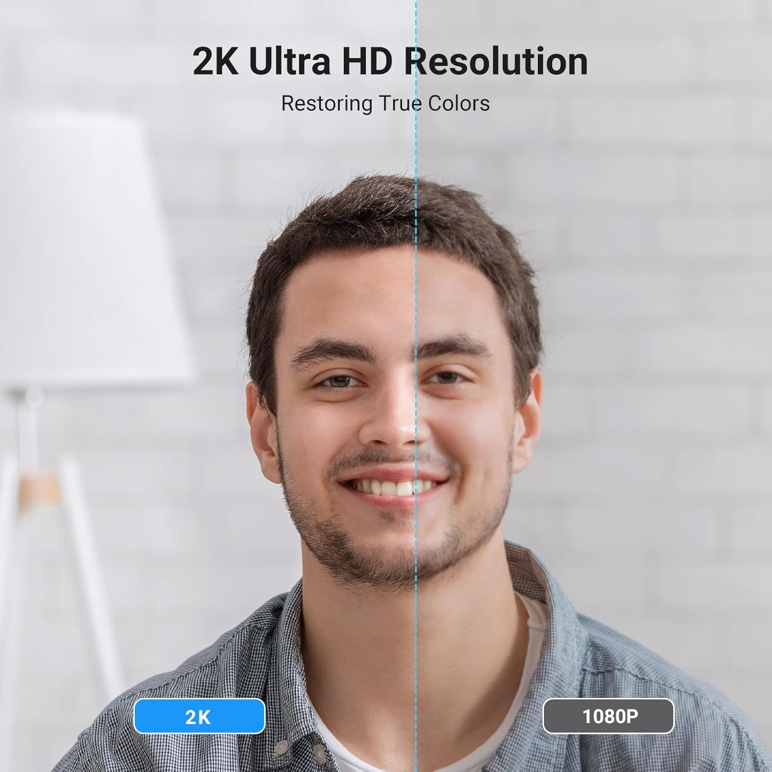 UGREEN 25442 2K Webcam Full HD 1080P for PC, Autofocus, Privacy Cover, Dual Noise Cancelling Mics, Computer USB Camera for Streaming, Conferencing, Calling, Zoom, Skype, Teams — connection and usage detail 1