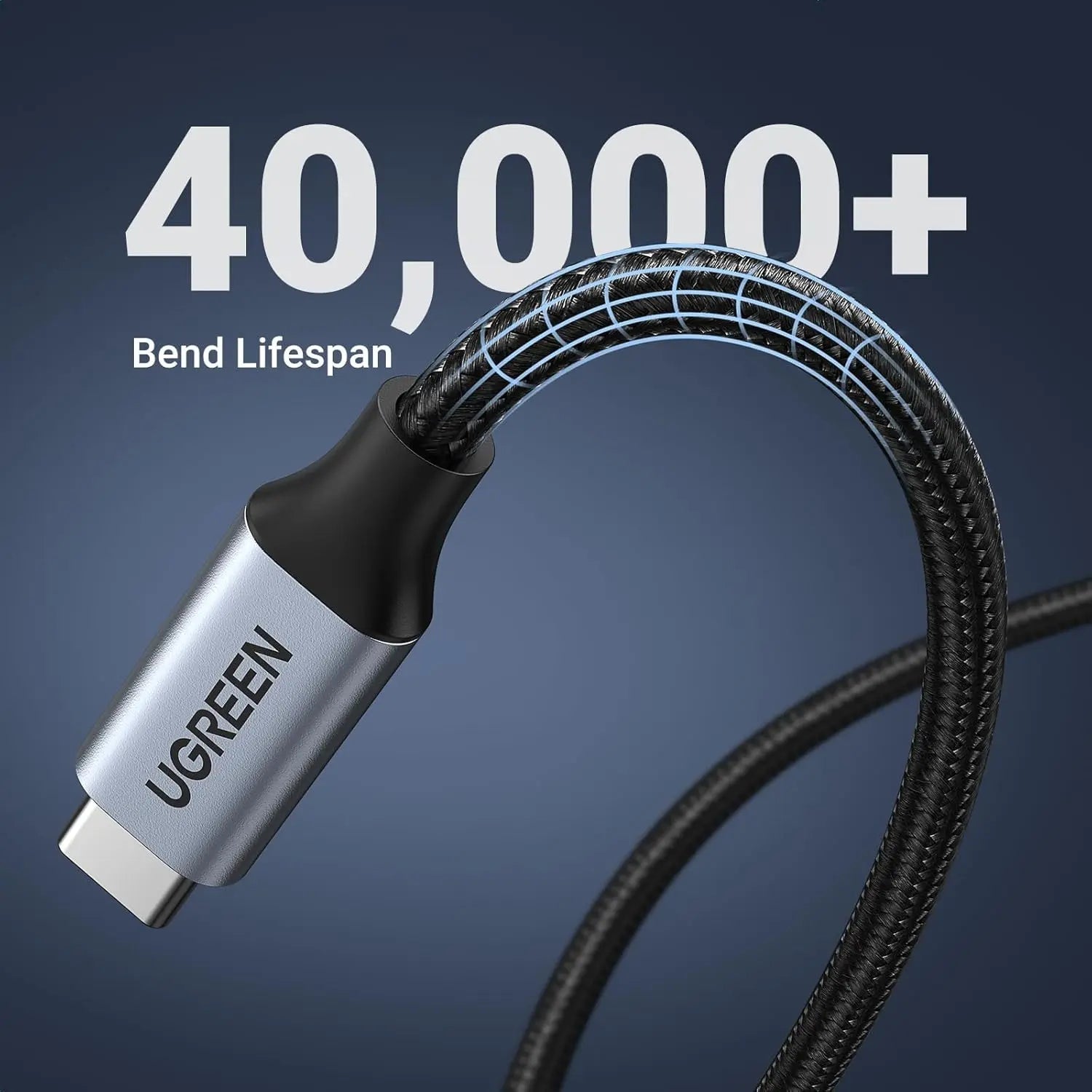 UGREEN 1m USB-C Extension Cable, 100W & 10Gbps (30205) — connection and usage detail 1