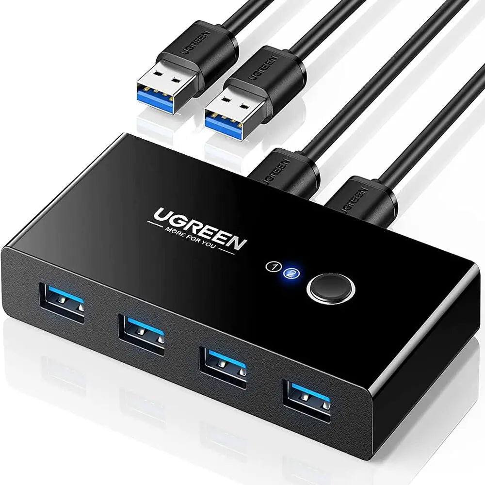 UGREEN 30768 2-PC 4-Port USB 3.0 Sharing Switch — product view