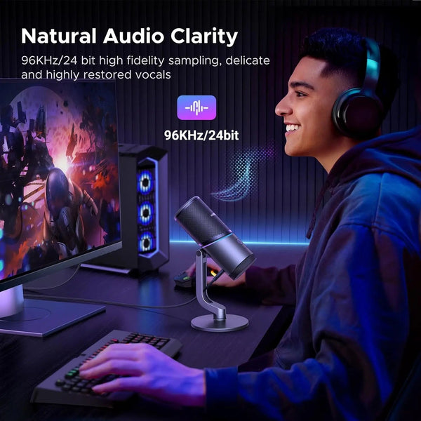 UGREEN CM769 24-bit/96kHz USB RGB Microphone – 35629 — product view